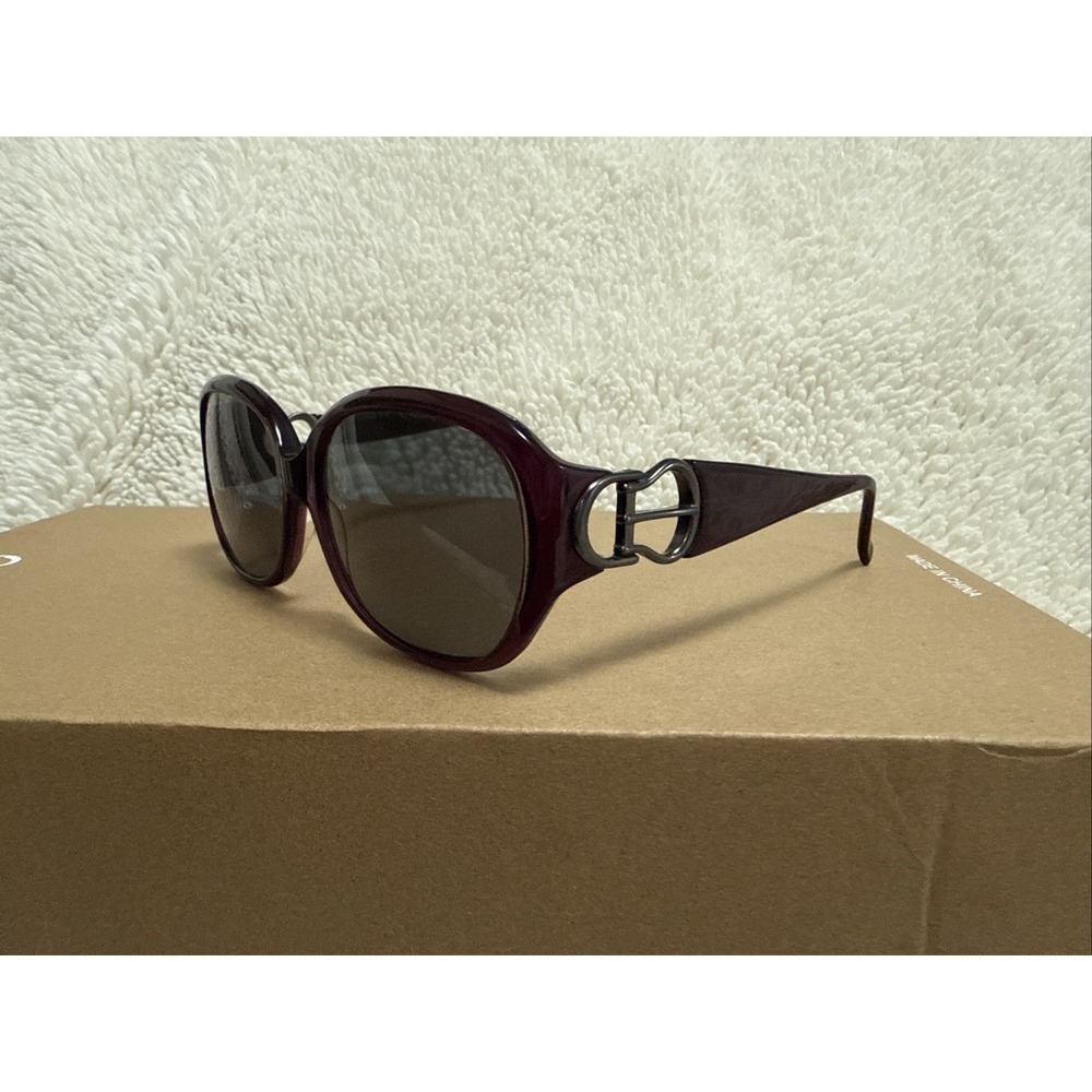 COLE HAAN AUTHENTIC Glasses Frame Only CV CH600 Purple Full Rim Buckle 57-17-125